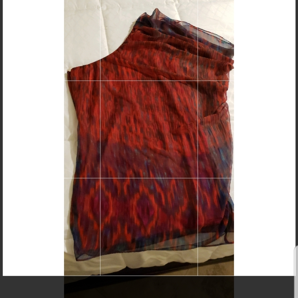 Red one shoulder mini dress